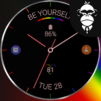 Minimal Rainbow watch face