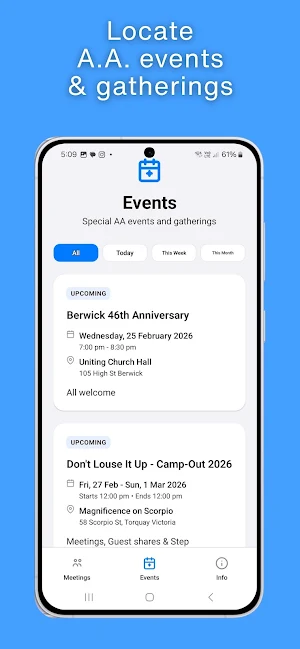 AA Meetings Finder Screenshot 2