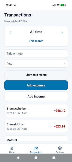 BudgetCheck Screenshot 1
