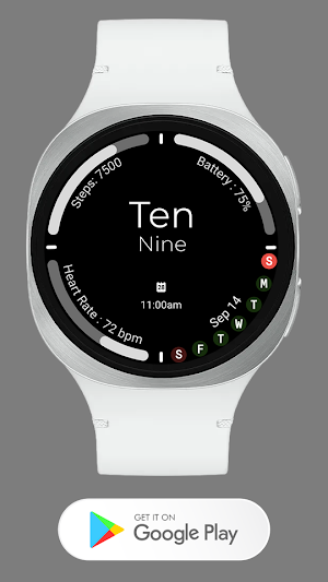 Active Text Time Watch face Screenshot 3