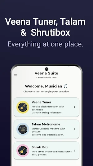 Veena Suite: Tuner & Talam Screenshot 0