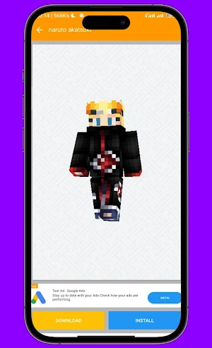 Akatsuki Skin for Minecraft PE Screenshot 3
