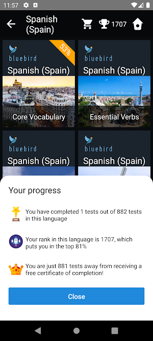 European Spanish Tests Screenshot 2