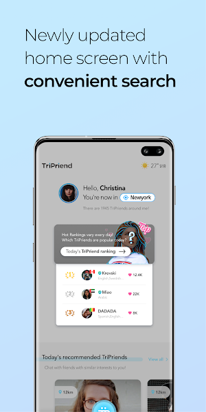 TriPriend : Meet Korean & internationl friends Screenshot 2