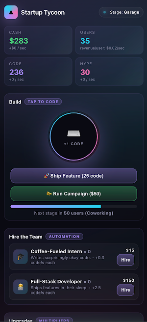 Startup Simulator : Inc. Screenshot 1