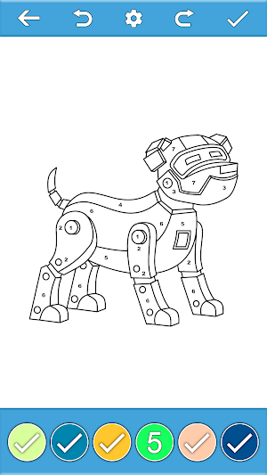 Robots Color By Number Pages Screenshot 3