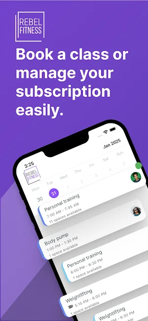 Rebel Fitness Booking App Screenshot 0