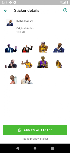 Kobe Bryant Stickers for Whats Screenshot 2