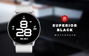 Superior Black Watch Face Screenshot 0