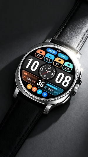 【Hybrid】Flat Small Clock Screenshot 0
