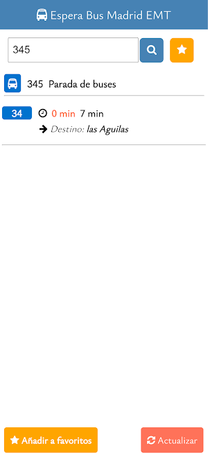 Tiempo Espera bus Madrid | EMT Screenshot 1