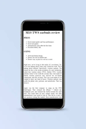 TWS M10 Earbuds Guide Screenshot 1