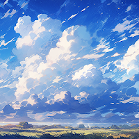 Clouds in the Vivid Blue Sky