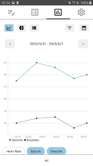 Blood Pressure Tracker Screenshot 2