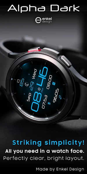 Alpha Dark - watch face Screenshot 0