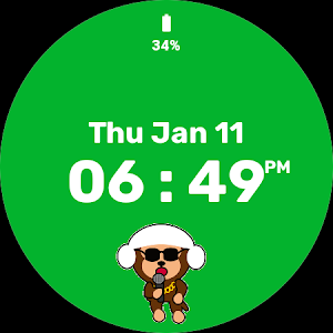 Animated Monkey Watch Face Screenshot 1
