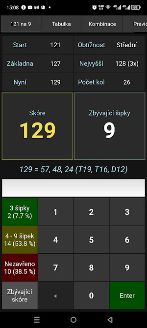 121 in 9 darts Screenshot 1