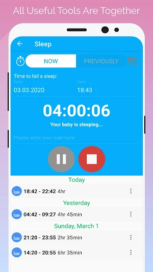 Baby tracker day by day - feeding, sleep, diaper Screenshot 3