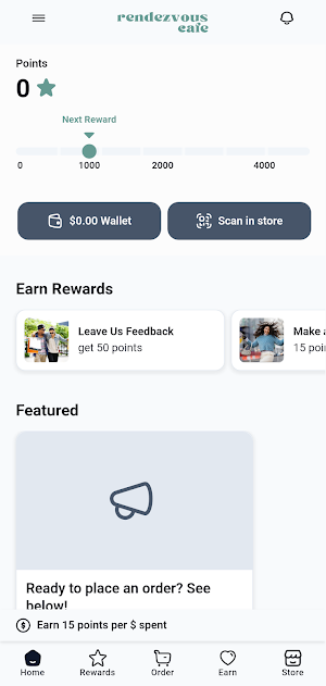 Rendezvous Cafe Rewards Screenshot 1