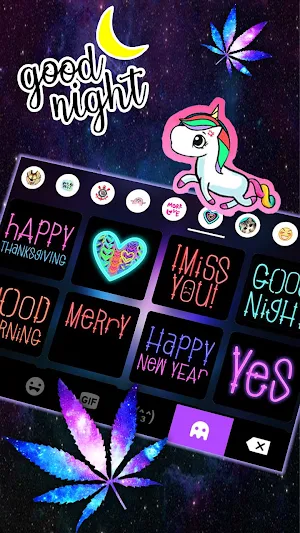 Galaxy Weed Gravity Keyboard Background Screenshot 2