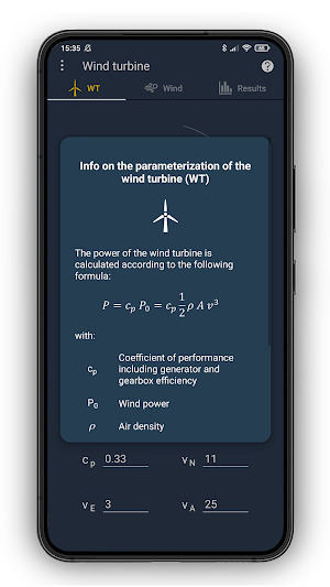 Wind turbine Calculator Screenshot 3