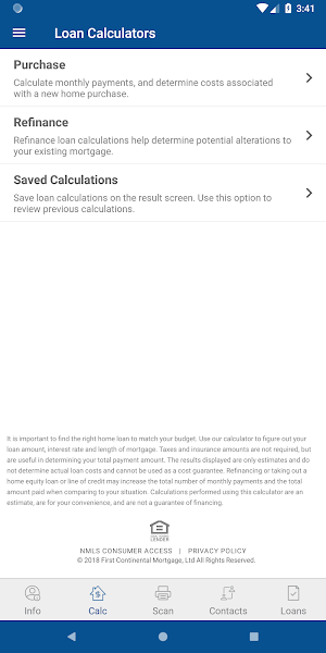 First Continental Mortgage Screenshot 2