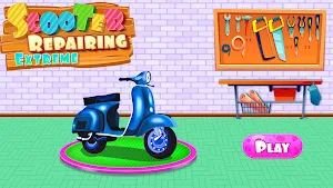Scooter Repair Mechanic Garage Screenshot 3