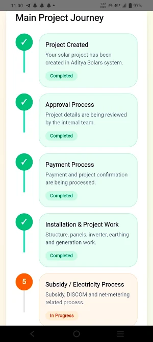 Aditya Solars Customer Screenshot 2