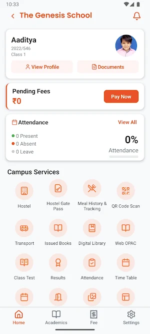 Genesis Parents Portal Screenshot 0