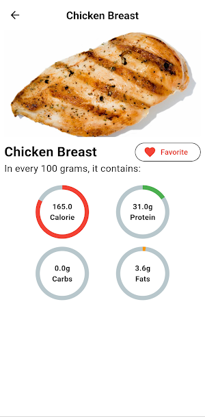 Falories : Nutritional Values Screenshot 3
