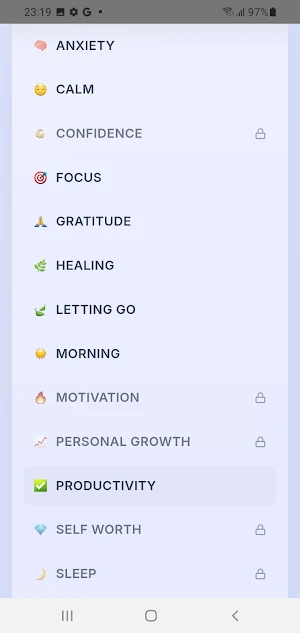 SoulSpark: Daily Affirmations Screenshot 2