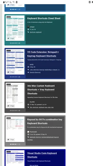 Shortcuts Cheat Sheets Screenshot 2