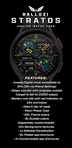 BALLOZI STRATOS Watch Face Screenshot 1