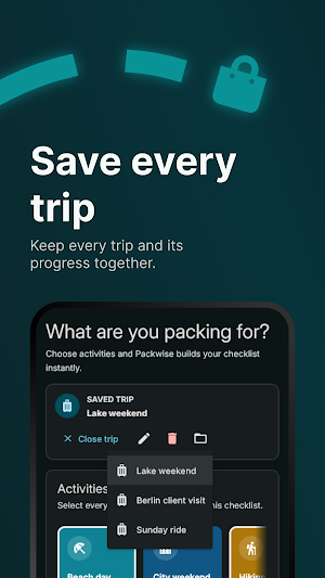 Packwise | Trip packing lists Screenshot 3