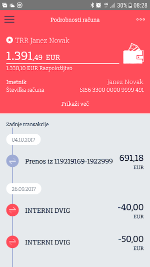 Addiko Mobile Slovenija Screenshot 2