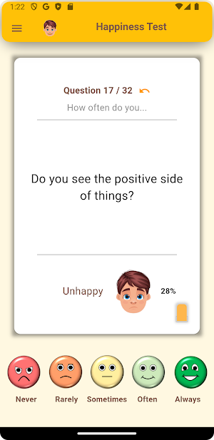 Happiness Test Screenshot 1