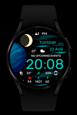 Space Anime Digital Watch Face Screenshot 1