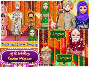 Kashmiri-Indian Hijab Girl Wedding & Dressup Salon Screenshot 2
