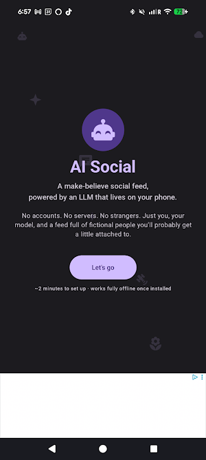 AI Social: On-Device AI Feed Screenshot 0