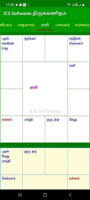 ICS Softwares Tamil Astrology Screenshot 1