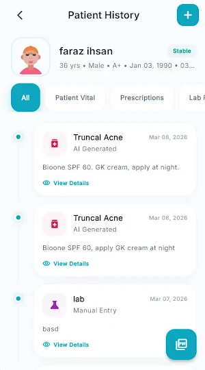 Patient Diary Screenshot 2
