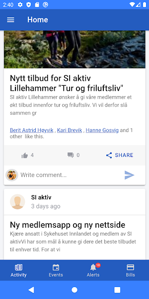 IdrettenOnline Screenshot 2