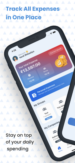 Expenzo - Split group expenses Screenshot 1