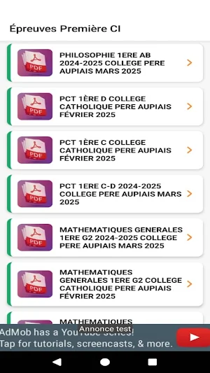 Epreuves Premiere CI Screenshot 1
