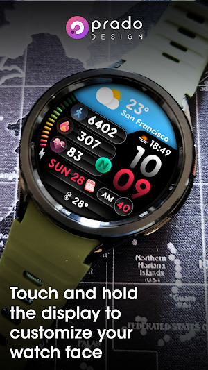 PRADO 68 Digital Watch Face Screenshot 2