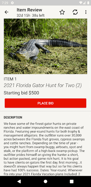 SFW Auctions Screenshot 2