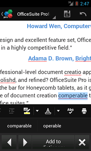 OfficeSuite QuickSpell Screenshot 0