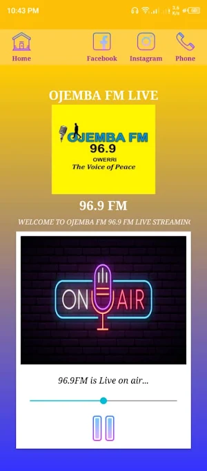 Ojemba FM 96.9 Screenshot 2