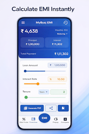 MyByaj Loan & EMI Calculator Screenshot 1