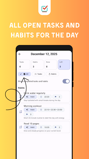 Plannely – tasks and habits Screenshot 2